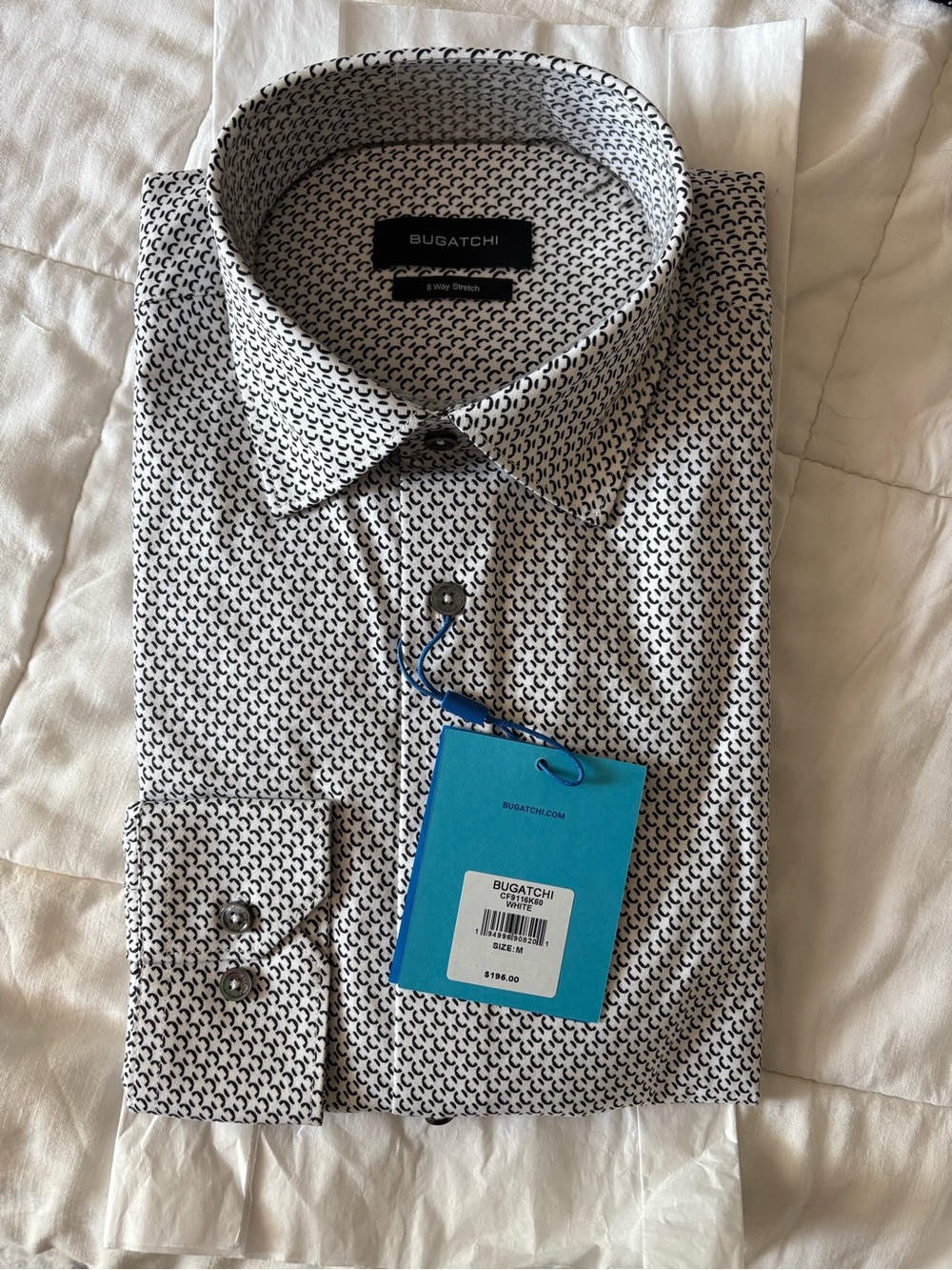 Bugatchi James Ooohcotton Sport Shirt Medium NWT